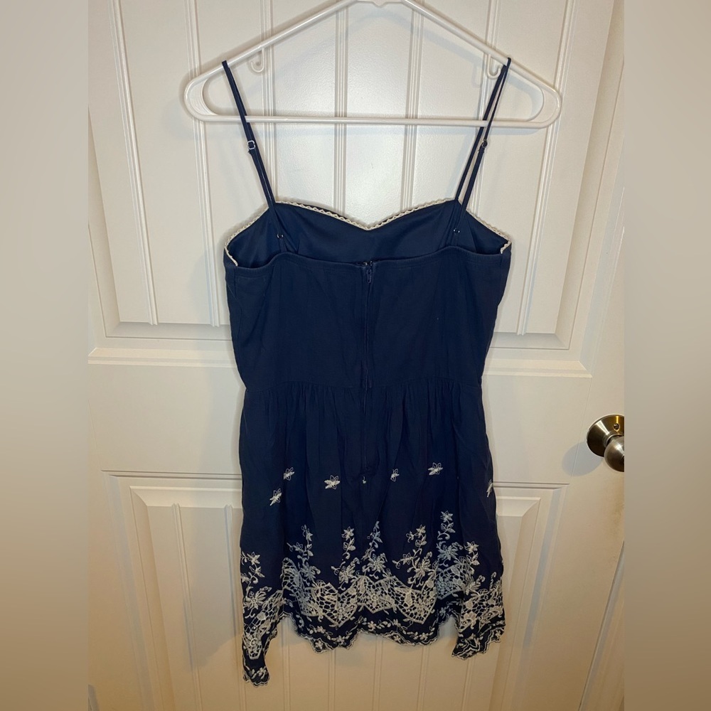 Speechless Navy Spaghetti Strap Patterned Dress - image 5